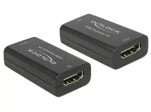 Delock 11403 przedłużacz AV Czarny, Adapter - Przedłużacze i rozgałęźniki - miniaturka - grafika 1