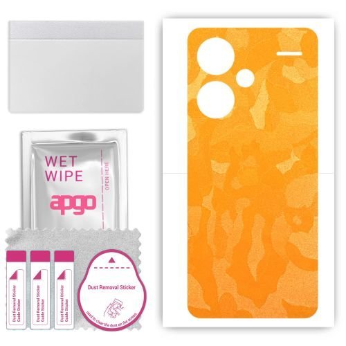 folia naklejka skórka strukturalna na TYŁ do Xiaomi Redmi Note 13 Pro+ Plus - Moro Camo Żółty - apgo SKINS