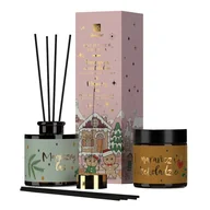 Zapachy do domu - HiSkin Pachnące Święta zestaw dyfuzor zapachowy Pomarańcza w czekoladzie 80ml + naturalna świeca sojowa Magiczny Las 100ml - miniaturka - grafika 1