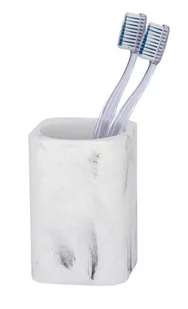 Pojemnik na szczoteczki do zębów DESIO, polyresin imitujący marmur, biały, Wenko - Kubki na szczoteczki do zębów - miniaturka - grafika 1