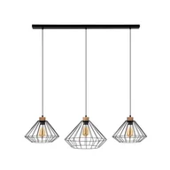 Lampy sufitowe - Britop Loftowa LAMPA wisząca RAQUELLE 187319304 druciana OPRAWA industrialny zwis czarny drewno - miniaturka - grafika 1