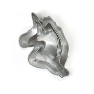 Formy do ciast - Wykrawacze metalowe jednorożec 3 sztuki - Graine créative Srebrny - miniaturka - grafika 1