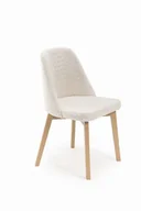 Krzesła - Flavio 1 krzesło tapicerowane beżowe nogi dąb artisan - miniaturka - grafika 1