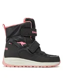 Buty dla dziewczynek - KangaRoos Śniegowce K-Pe Nala V Rtx 18939 000 5105 Czarny - miniaturka - grafika 1