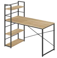 Biurka - Elior Minimalistyczne biurko dąb sonoma + czarny T6-A27 - miniaturka - grafika 1