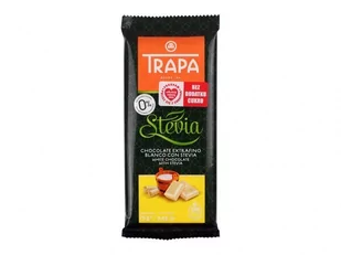 TRAPA Czekolada Biała ze Stewią bez dodatku cukru 75g - Trapa - Czekolada - miniaturka - grafika 1