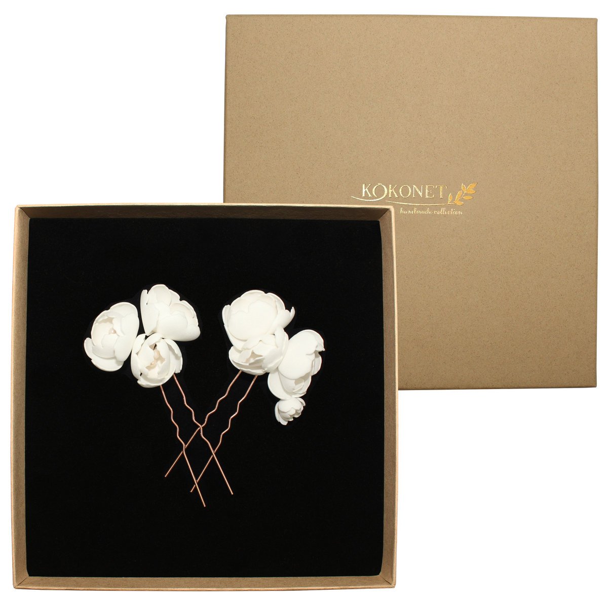 Kokówki kwiaty PEONY rose ozdoba ślubna Handmade Collection