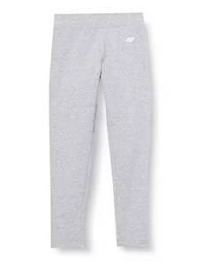 4F Girl'S Legginsy JLEG001 Tights, Cold Light Grey Melange, 164 dla dziewczynek, Cold Light Grey Melange - Legginsy - miniaturka - grafika 1