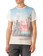 Koszulki męskie - Blend T-shirt męski 20714064, 110602/Snow White, L - miniaturka - grafika 1