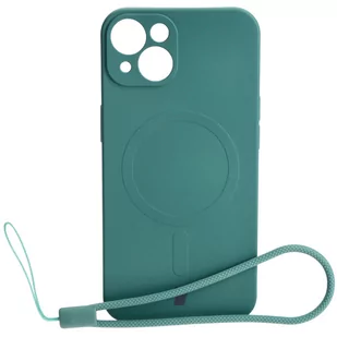 Etui Bizon Case Silicone MagSafe do iPhone 13, ciemnozielone - Etui i futerały do telefonów - miniaturka - grafika 1