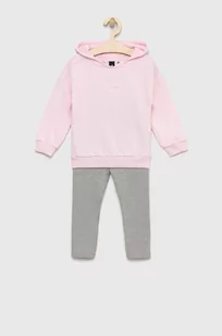 Adidas komplet dziecięcy IN G HOOD FL kolor różowy - adidas - Dresy i komplety dla dziewczynek - miniaturka - grafika 1