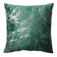 Poduszki dekoracyjne - Poduszka MARBLE 45 x 45 cm zielony - miniaturka - grafika 1