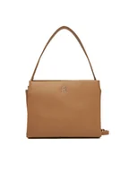 Torebki damskie - Tommy Hilfiger Torebka Th Legacy Med Satchel AW0AW17173 Brązowy - miniaturka - grafika 1