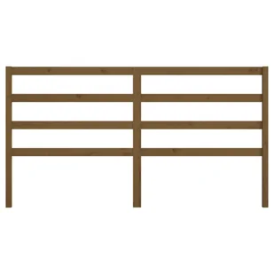Lumarko Wezgłowie łóżka, miodowy brąz 206x4x100 cm, lite drewno sosnowe - Inne meble do sypialni - miniaturka - grafika 5