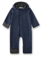 Pajacyki dla niemowląt - Sanetta Kidswear Kombinezon polarowy w kolorze granatowym - miniaturka - grafika 1