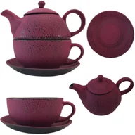 Zaparzacze i kawiarki - ZAPARZACZ 0.4L FILIŻANKA ŻELIWNA IMBRYK Z SITKIEM DO PARZENIA HERBATY ZIÓŁ - miniaturka - grafika 1