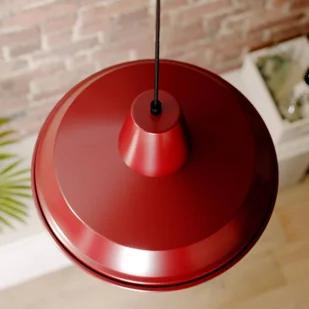 Luminex Lampa wisząca zwis żyrandol Class 1x60W E27 czerwony 4030 - Lampy sufitowe - miniaturka - grafika 6