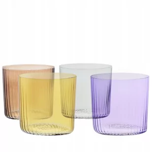 Kolorowe Szklanki Krosno Z Optykiem Deco 4X350Ml - Szklanki - miniaturka - grafika 1