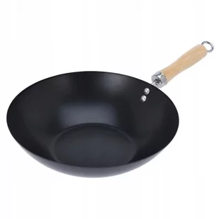 Wok patelnia głęboka ze stali węglowej 30 cm - Patelnie - miniaturka - grafika 1