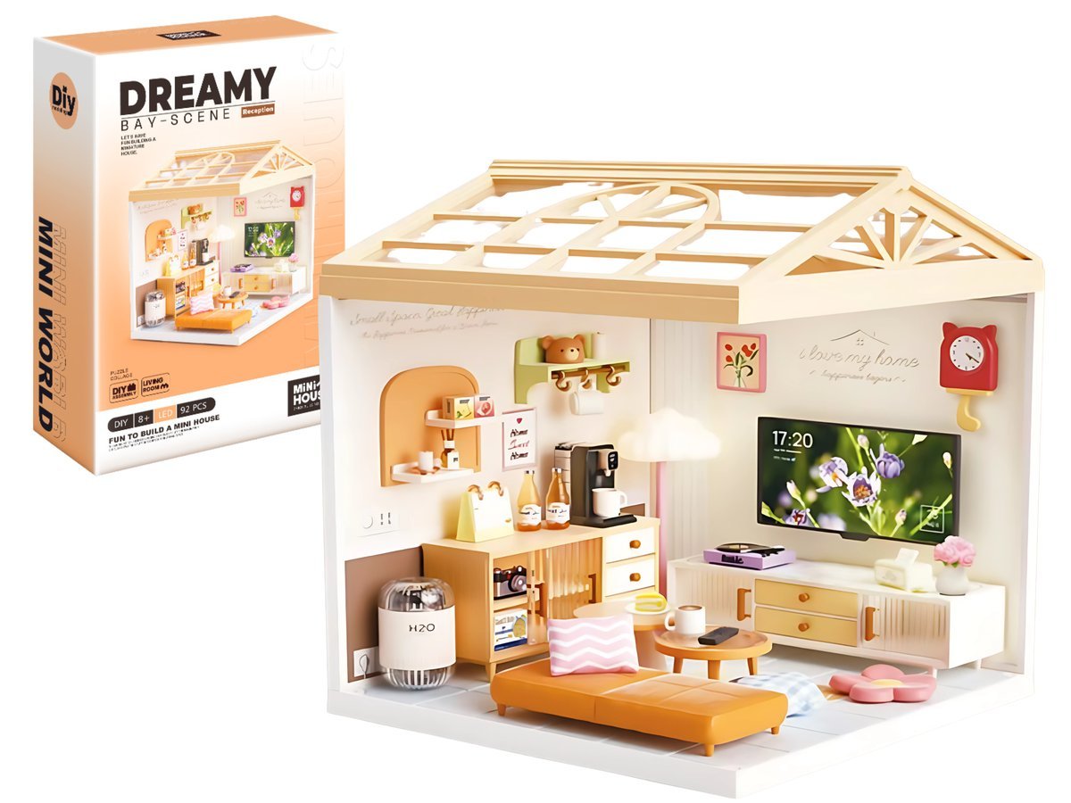 Miniaturowy domek DIY - POKÓJ, LED 92 EL.