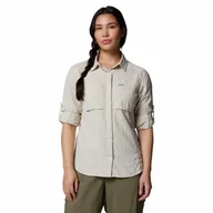Koszule damskie - Damska koszula Columbia Skien Valley Long Sleeve Shirt dark stone - L - miniaturka - grafika 1