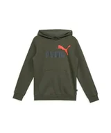 Bluzy dla chłopców - PUMA Chłopięca bluza z kapturem Ess+ 2 Col Big Logo Fl B Sweat - miniaturka - grafika 1