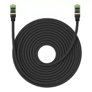 Kabel sieciowy w oplocie kat. 8 Baseus Ethernet RJ45, 40Gbps, 20m (czarny) - Kable miedziane - miniaturka - grafika 3