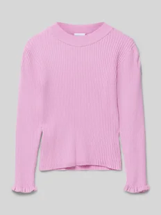 Bluzka o kroju slim fit z długim rękawem i okrągłym dekoltem model ‘VIANNA’ - Koszulki dla dziewczynek - miniaturka - grafika 1