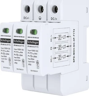 Bemko OGRANICZNIK PRZEPIĘĆ 3P 8kA DC 1000V KLASY T1T2 SCHELINGER - Piorunochrony - miniaturka - grafika 1