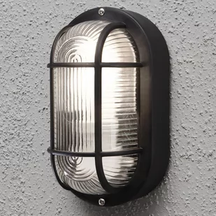 Konstsmide elmas 7650  750 lampa ścienna B: 12 cm głęb.: 10,5 cm wys.: 20 cm/1 X 40 W/tworzywo sztuczne/plastik/przejrzysty szklany/czarny 7650-750 - Lampy ścienne - miniaturka - grafika 1
