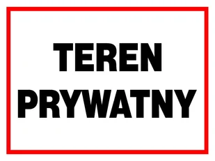 Zi-50 - Znak Tablica  - Teren Prywatny - 250X350 - Akcesoria BHP - miniaturka - grafika 1