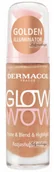Rozświetlacze do twarzy i ciała - Dermacol - GLOW WOW Prime & Blend & Highlight - The liquid highlighter - Płynny rozświetlacz do twarzy - Golden Illuminator - 20 ml - miniaturka - grafika 1