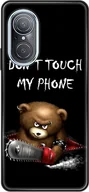 Etui i futerały do telefonów - König Design pokrowiec kompatybilny z Huawei nova 9 SE plastikowe miękkie etui na telefon - etui na telefon komórkowy Dont Touch My Phone Bear Black - miniaturka - grafika 1
