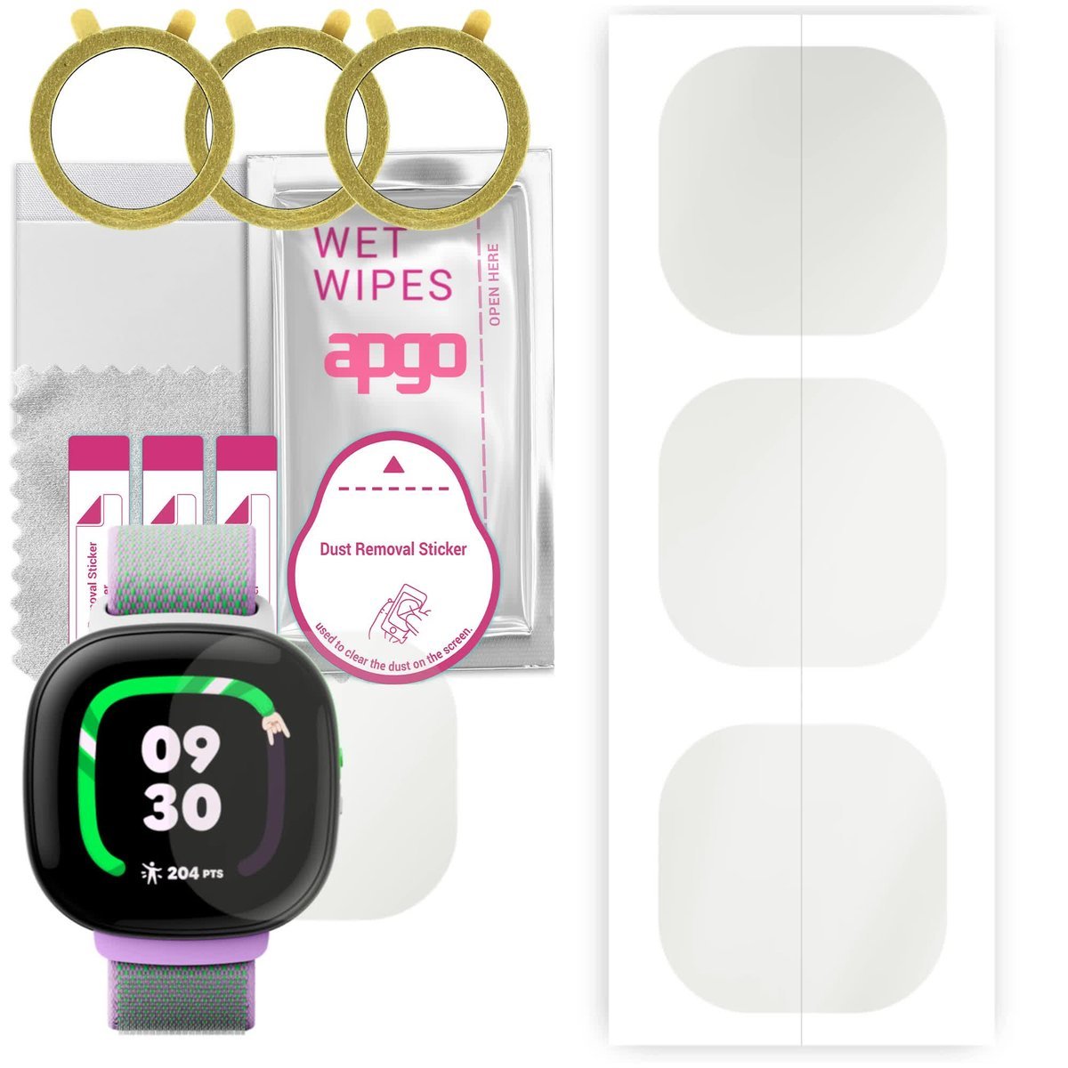 3x Folia ochronna hydrożelowa MATOWA do Fitbit Ace LTE - apgo Smartwatch Hydrogel MATTE Protection Ochrona na ekran smartwatcha