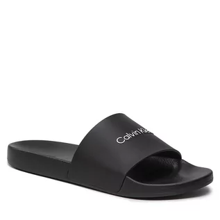 Klapki i japonki damskie - Calvin Klein Klapki JEANS - Pool Slide HM0HM00455 Ck Black BEH - grafika 1