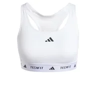 Biustonosze - adidas Damski biustonosz Powerreact Training Medum Support Techfit, rozmiar L C-D biały - miniaturka - grafika 1