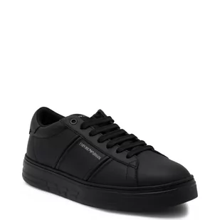 Emporio Armani Skórzane trampki - Trampki męskie - miniaturka - grafika 1
