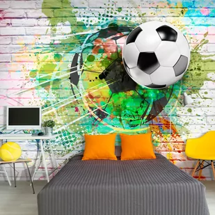 Fototapeta - Kolorowy football (rozmiar 100x70) - Fototapety - miniaturka - grafika 1