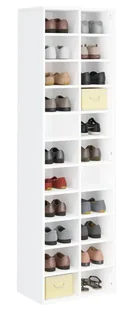 Wysoka szafa z półkami biały połysk K4-D49 - Szafy - miniaturka - grafika 1