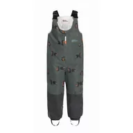 Kombinezony dla dzieci - Kombinezon zimowy dla dziecka Jack Wolfskin GLEELY 2L INS PRINT BIB K slate green allover - 128 - miniaturka - grafika 1