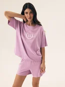 Piżamy damskie - Piżama damska Midnight Bloovii pastelowy róż S - miniaturka - grafika 1