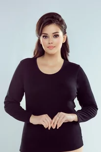 Eldar Irene koszulka z długim rękawem czarna 3XL - Koszulki i topy damskie - miniaturka - grafika 1