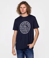 Koszulki męskie - T-shirt z nadrukiem BRAND8 8010 DRESS BLUE-XXL - miniaturka - grafika 1