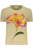 Koszulki i topy damskie - DESIGUAL DAMSKI T-SHIRT Z KRÓTKIM RĘKAWEM BEŻOWY - miniaturka - grafika 1