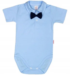 Body KOŁNIERZYK Polo KR BŁĘKIT MUCHA granatowa r 74 KLEKLE - Body dla niemowląt - miniaturka - grafika 1