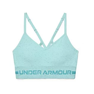 Biustonosze - Under Armour Damski biustonosz Ua Seamless Low Long Htr Bra Sports Bra niebieski Breeze/Cosmos/Cosmos l 1357232-441-Large - grafika 1