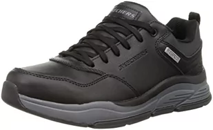 Skechers 210021 BKGY, Męskie Trampki, Czarny Szary Skóra Wodoodporna, 41 EU - Trampki męskie - miniaturka - grafika 1