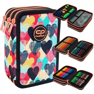 PIÓRNIK POTRÓJNY Z WYPOSAŻENIEM COOLPACK JUMPER 3 CHOCOLOVE - Piórniki - miniaturka - grafika 1
