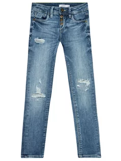 Spodnie i spodenki dla chłopców - Name it Jeansy Pete 13185466 Niebieski Skinny Fit - grafika 1