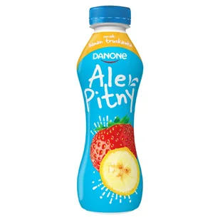 Danone - Ale Pitny Jogurt o smaku truskawki i banana - Kefiry, jogurty, maślanki - miniaturka - grafika 1